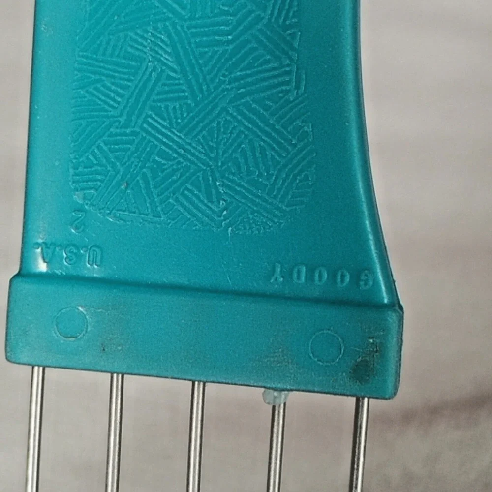Vintage Blue Teal Goody 80s 90s Comfort Tip Comb & Lift Comb Pick Combo USA